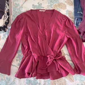 Cute pink/scarlet blouse.